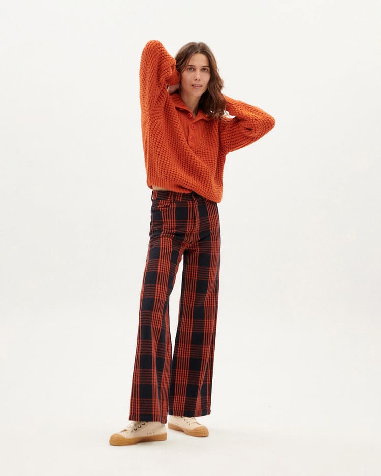 Pull orange en coton bio - Sole trash - orange - fairytale