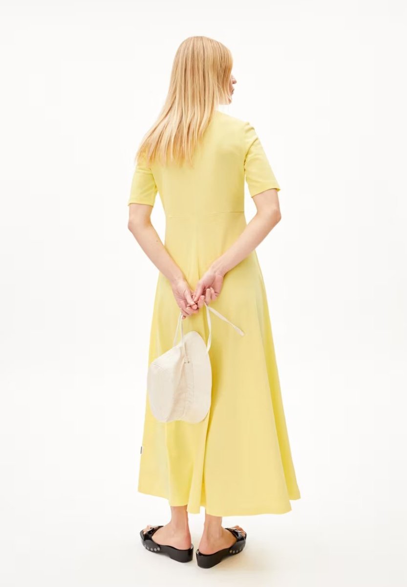 Robe coton biologique et recyclé - Luanaa litaa - jaune - fairytale