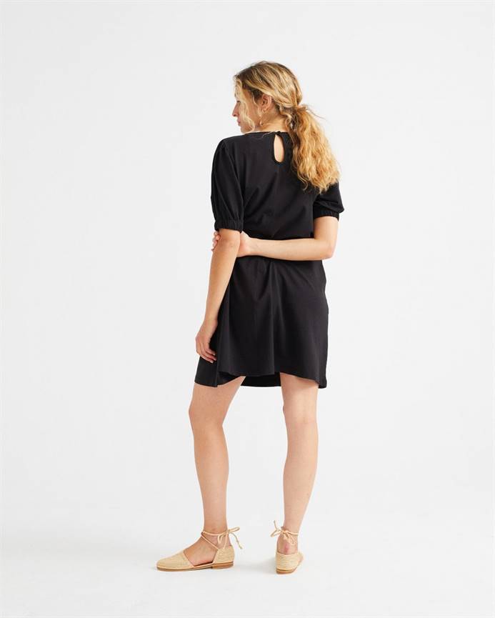 Robe coton biologique - Floreta - noir - fairytale
