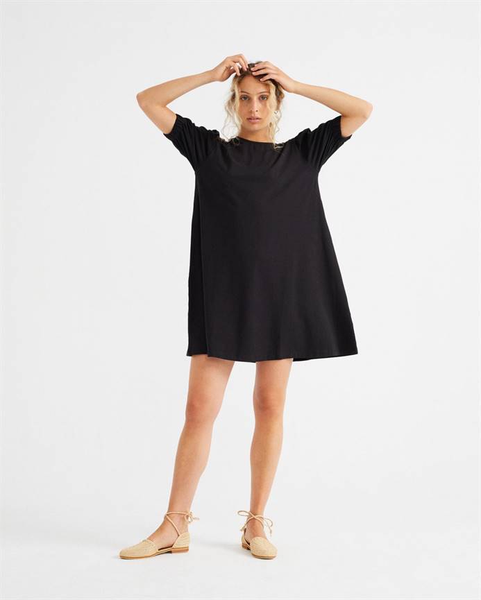 Robe coton biologique - Floreta - noir - fairytale