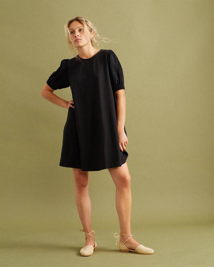 Robe coton biologique - Floreta - noir - fairytale