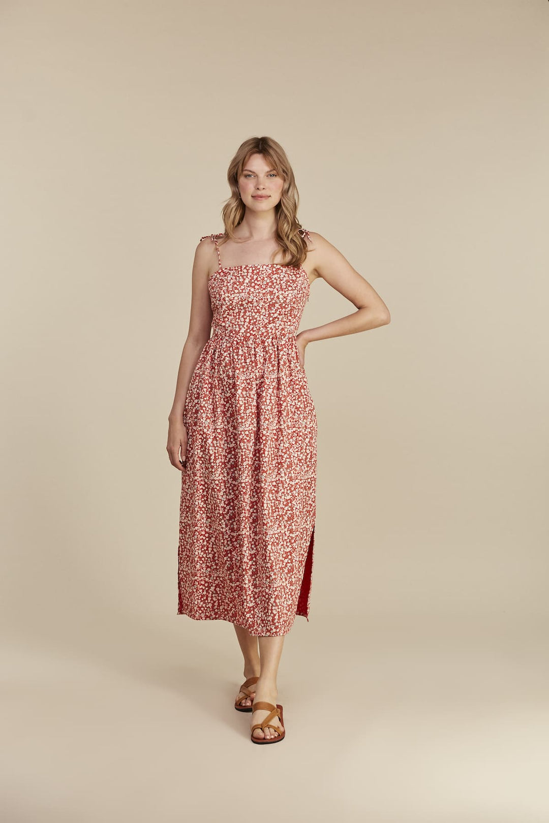 Robe coton biologique - Viviana - rouge - fairytale