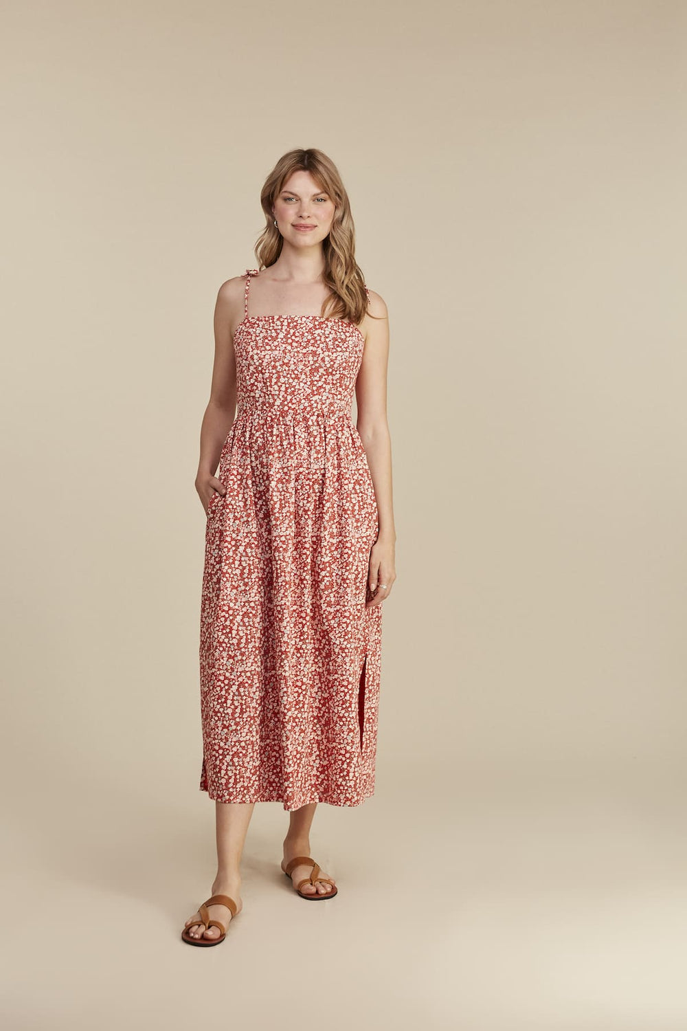 Robe coton biologique - Viviana - rouge - fairytale