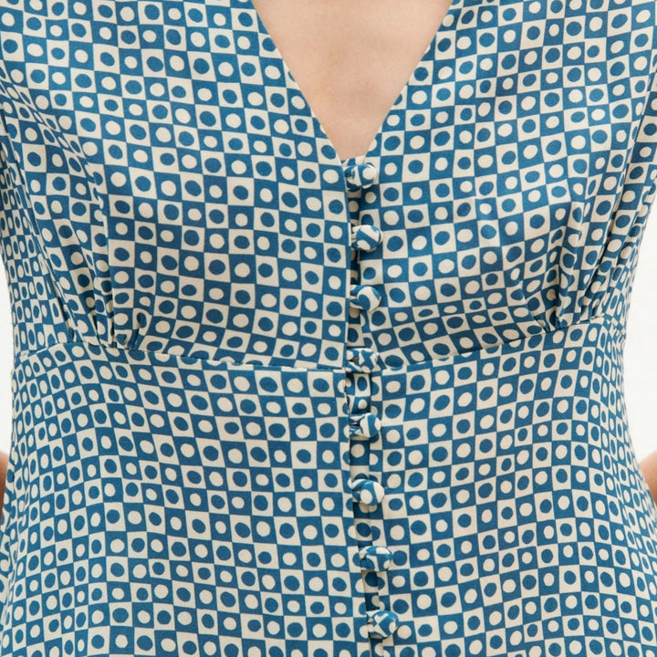 Robe lenzing® ecovero® - Camelia - bleu - fairytale