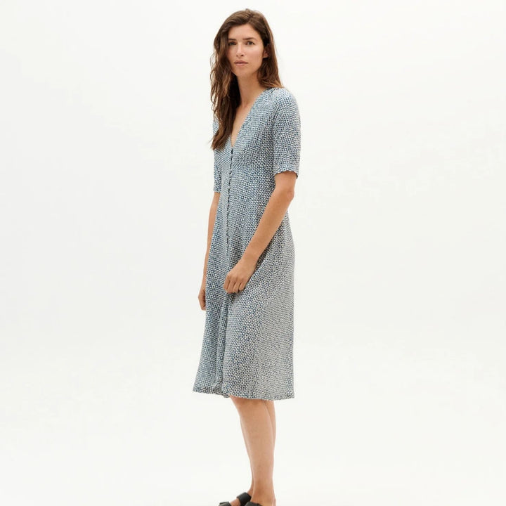 Robe lenzing® ecovero® - Camelia - bleu - fairytale