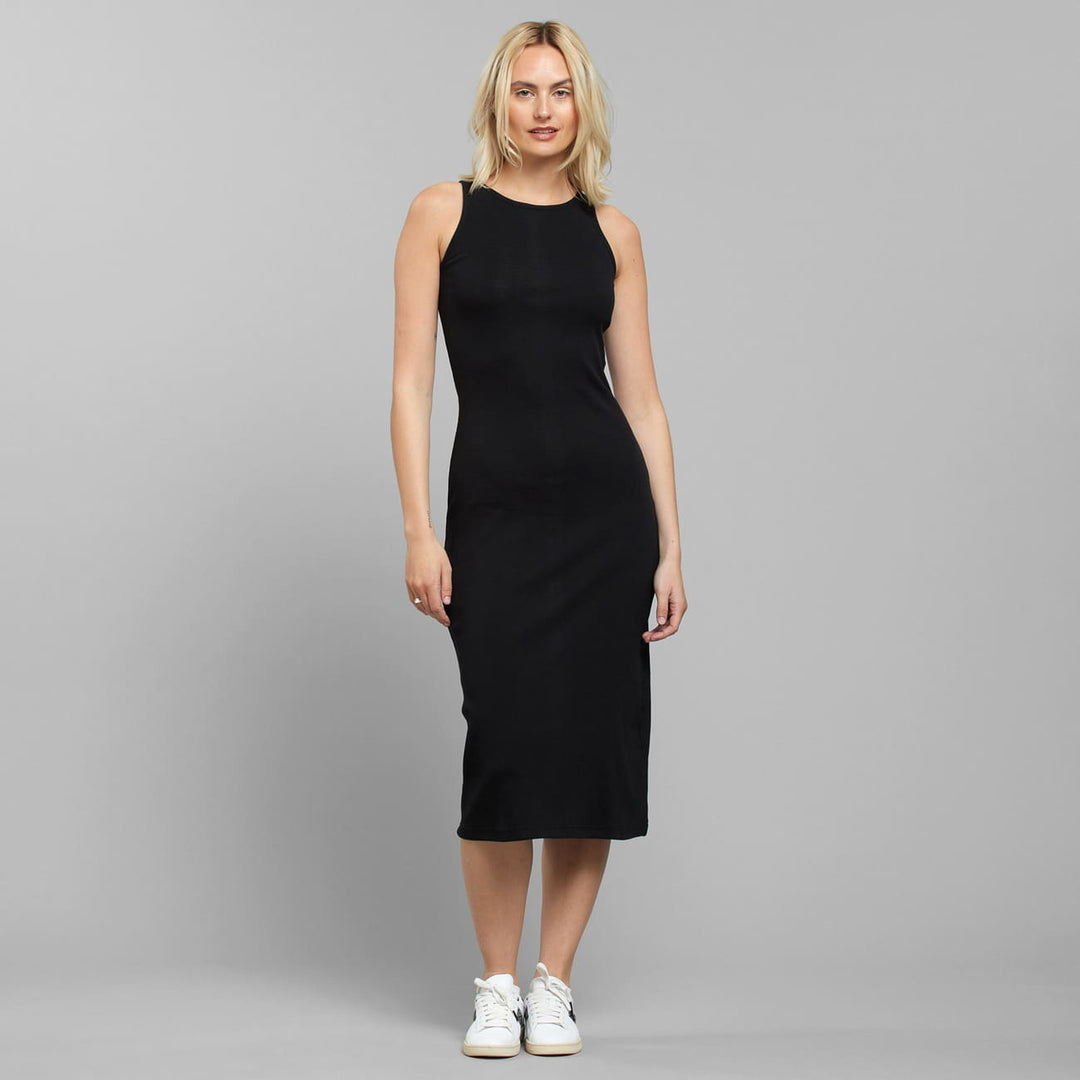 Robe longue coton biologique - Motala - noir - fairytale