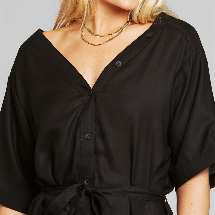 Robe longue tencel® - Bornholm - noir - fairytale