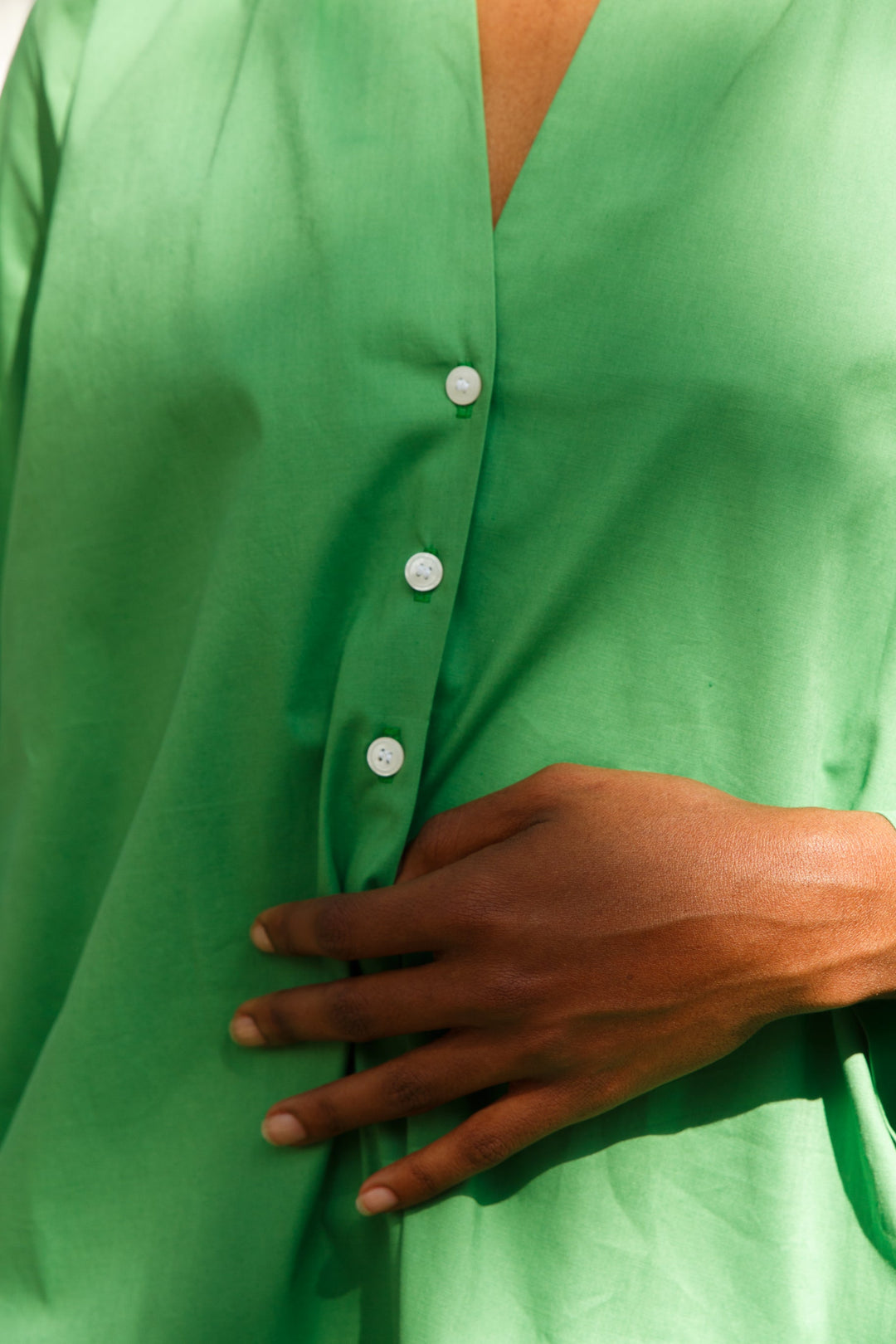 Robe matière upcyclée - Bibi - vert - fairytale