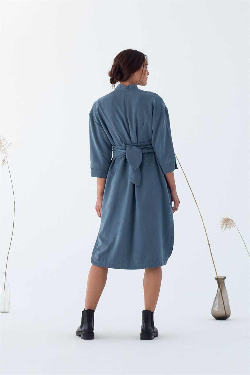 Robe tencel® - Gunma - bleu - fairytale