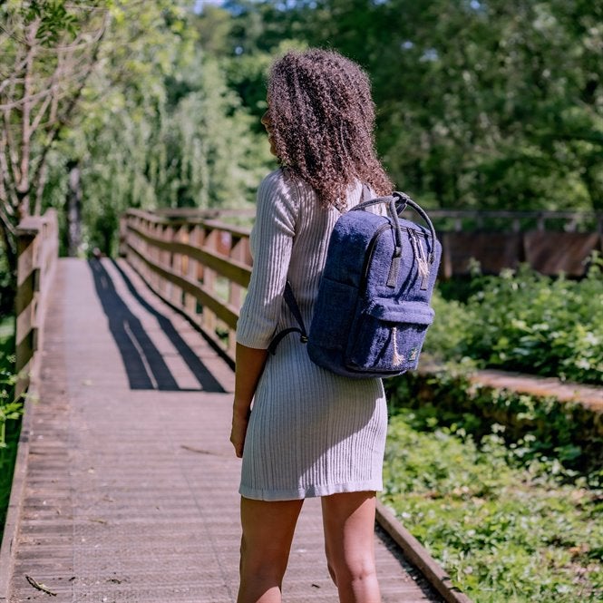 Sac à dos chanvre - Sonam - bleu - fairytale