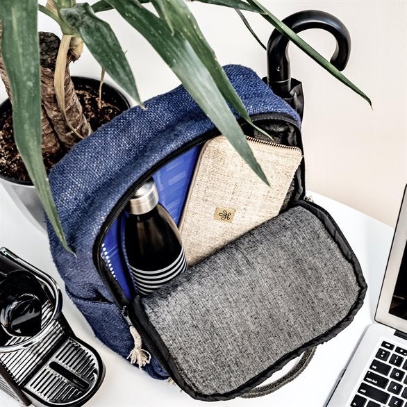 Sac à dos chanvre - Sonam - bleu - fairytale