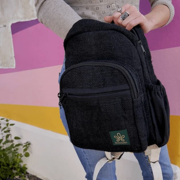 Sac à dos chanvre - Sunsari - noir - fairytale