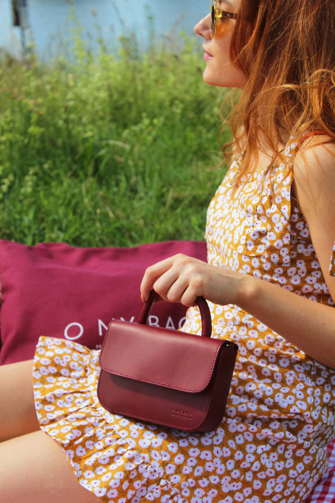 Sac à main cuir tannage végétal - Nano - rouge - fairytale