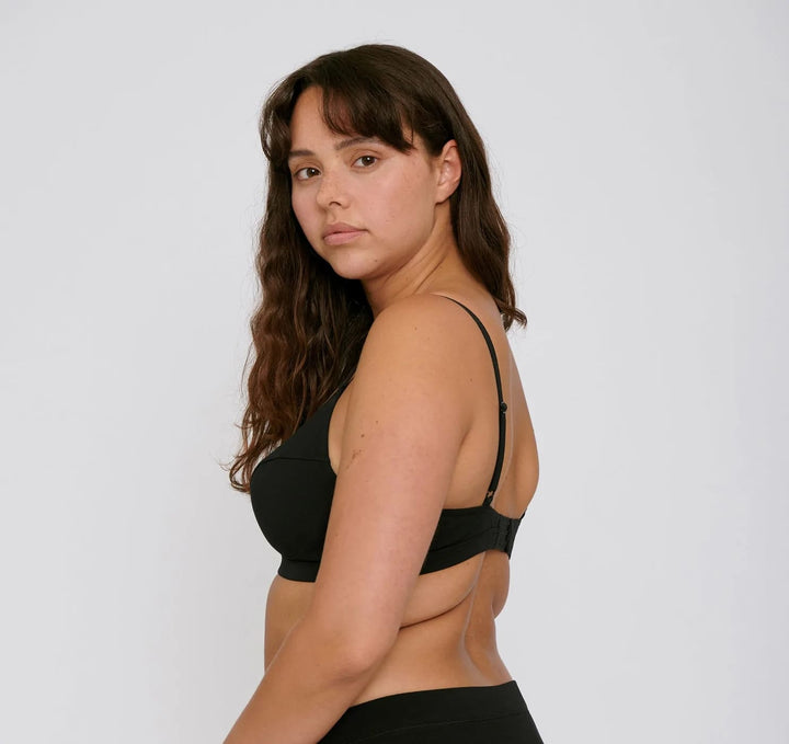 Soutien-gorge coton bio - Classic - noir - fairytale