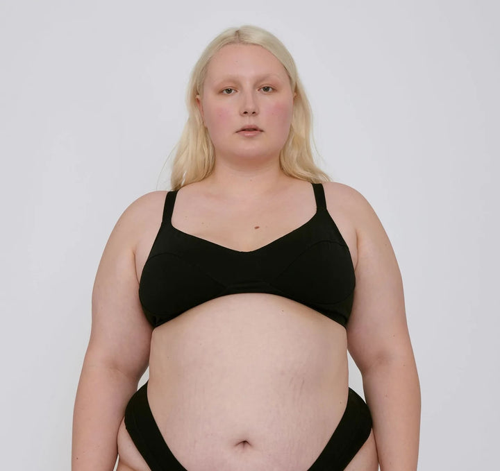 Soutien-gorge coton bio - Classic - noir - fairytale