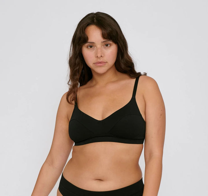 Soutien-gorge coton bio - Classic - noir - fairytale