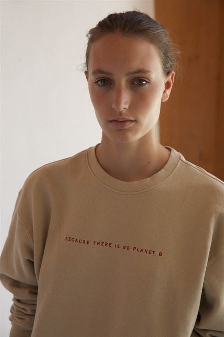 Sweatshirt coton bio et recyclé - Gastbolon - beige - fairytale