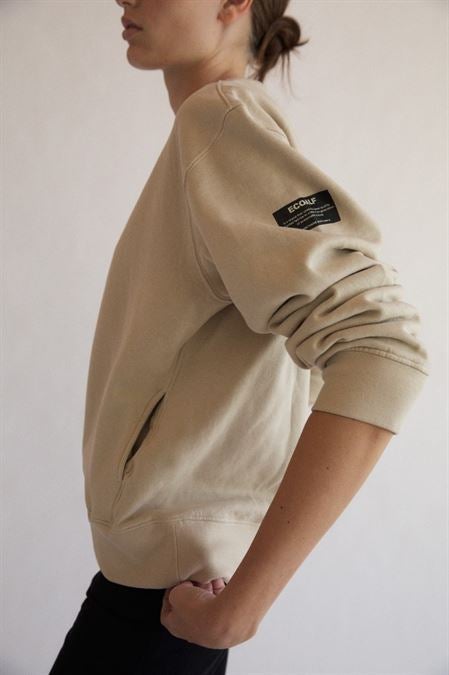 Sweatshirt coton bio et recyclé - Gastbolon - beige - fairytale