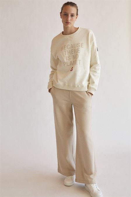 Sweatshirt coton bio et recyclé - Llanesalf - blanc cassé - fairytale