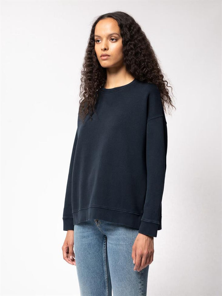 Sweatshirt coton biologique - Bibbi Heart - bleu marine - fairytale