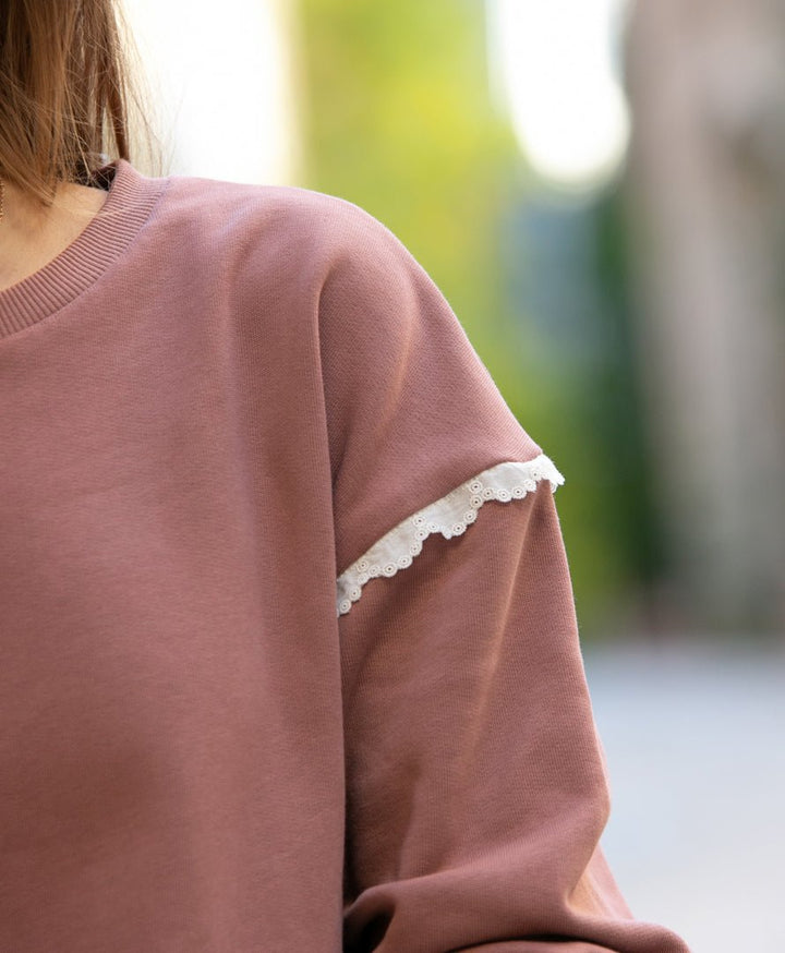 Sweatshirt coton biologique - Camélia - XS - fairytale