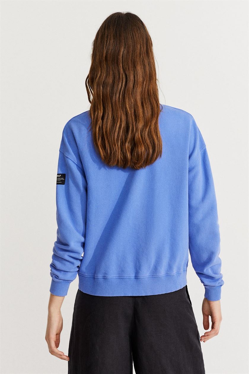 Sweatshirt coton recyclé - There Is No Planet B - lavande - fairytale