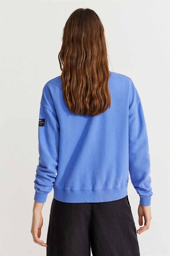Sweatshirt coton recyclé - There Is No Planet B - lavande - fairytale