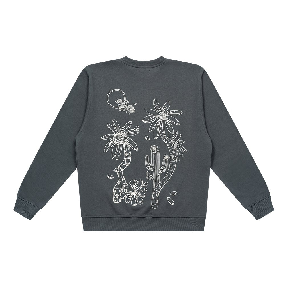 Sweatshirt gris coton biologique - Jungle - gris - fairytale