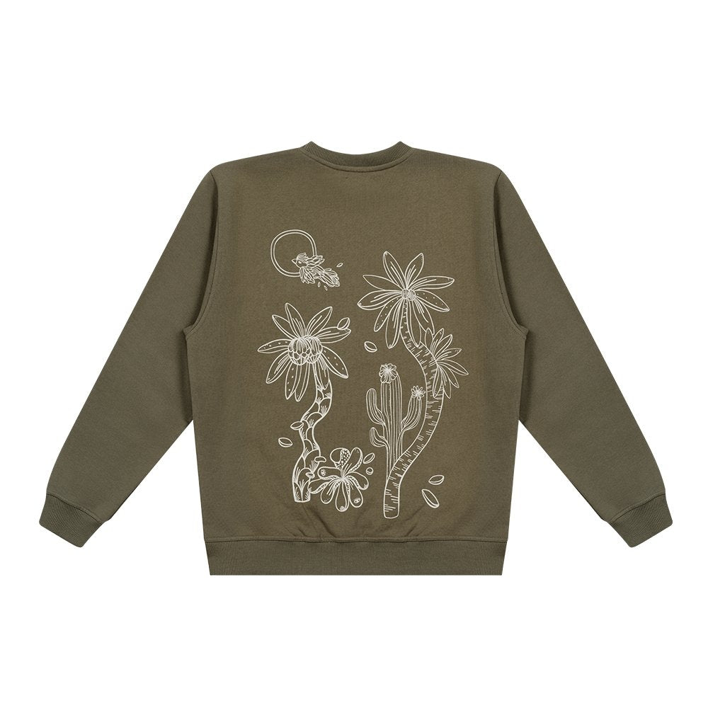 Sweatshirt olive crême coton biologique - Jungle - olive - fairytale