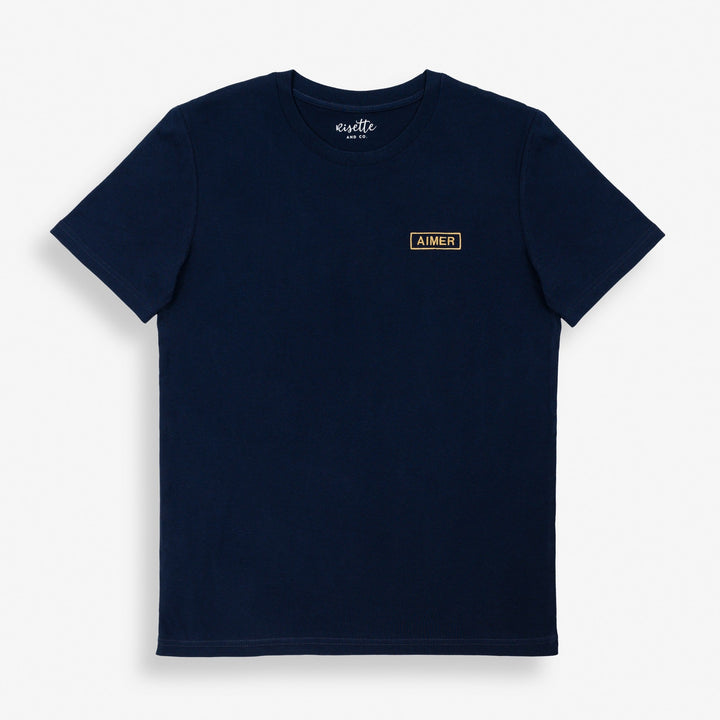 T-shirt coton bio - Aimer - bleu - fairytale