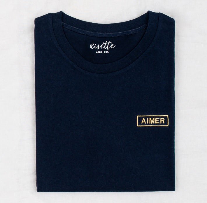 T-shirt coton bio - Aimer - bleu - fairytale
