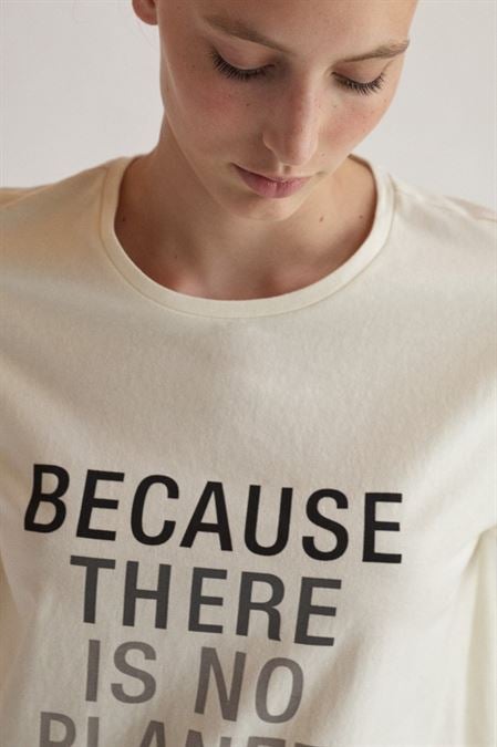 T-shirt coton bio et recyclé - Becausealf - blanc cassé - fairytale