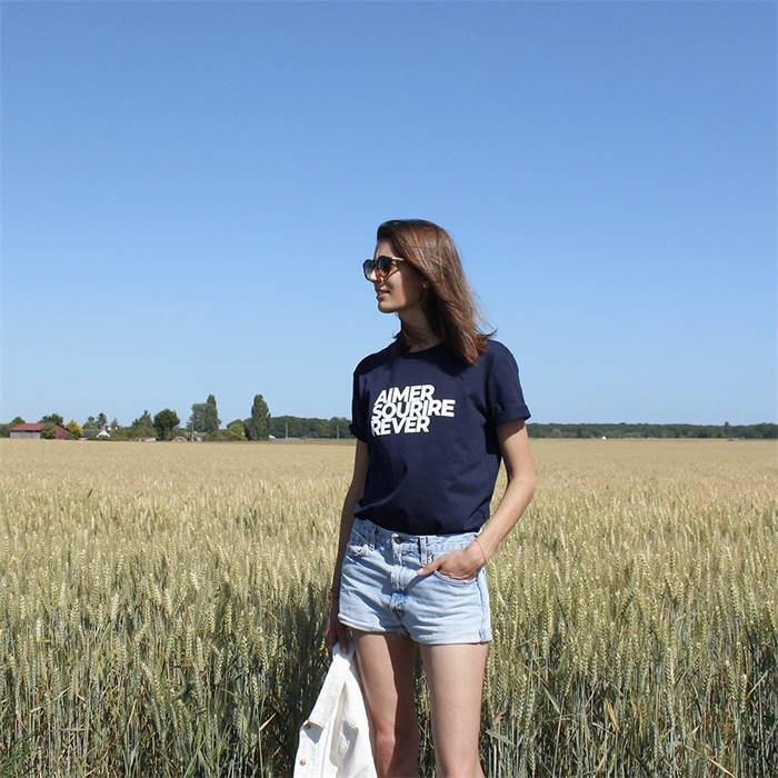 T-shirt coton biologique - ASR - bleu - fairytale