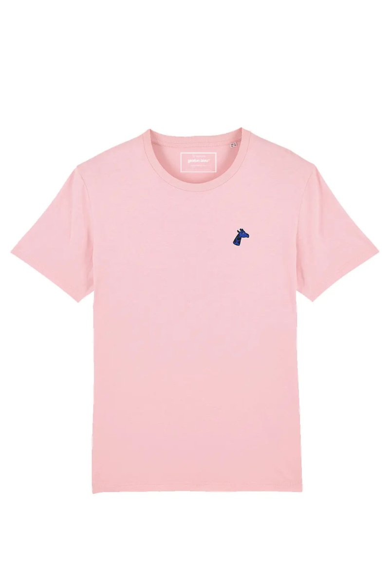 T-shirt coton biologique - Brodé - rose - fairytale