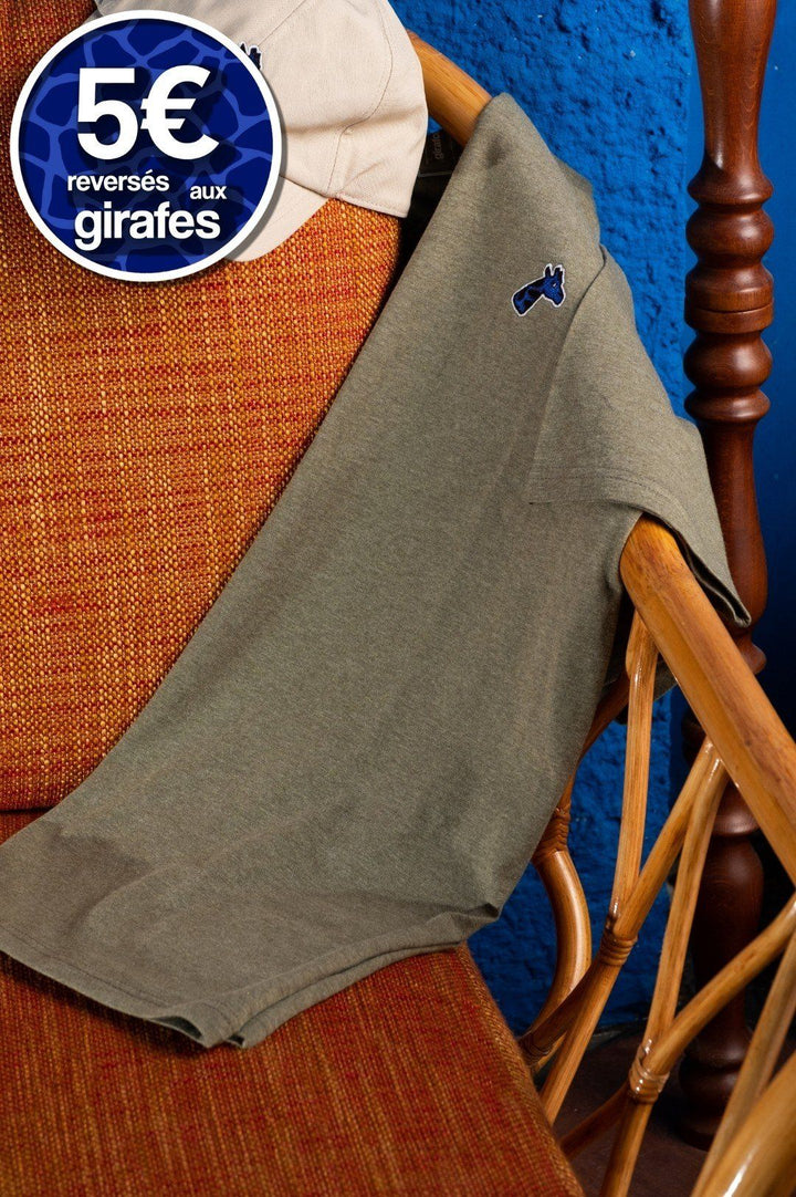 T-shirt coton biologique - Girafleur - Kaki - fairytale
