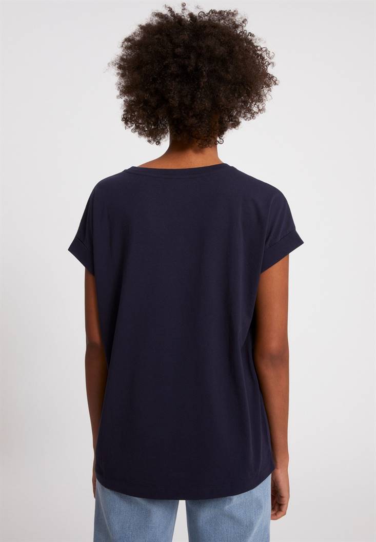 T-shirt coton biologique - Idaara - bleu nuit - fairytale