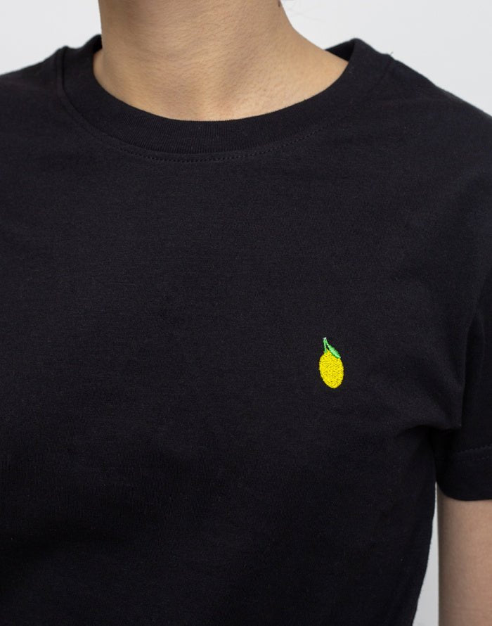 T-shirt coton biologique - Lemon - Noir - fairytale