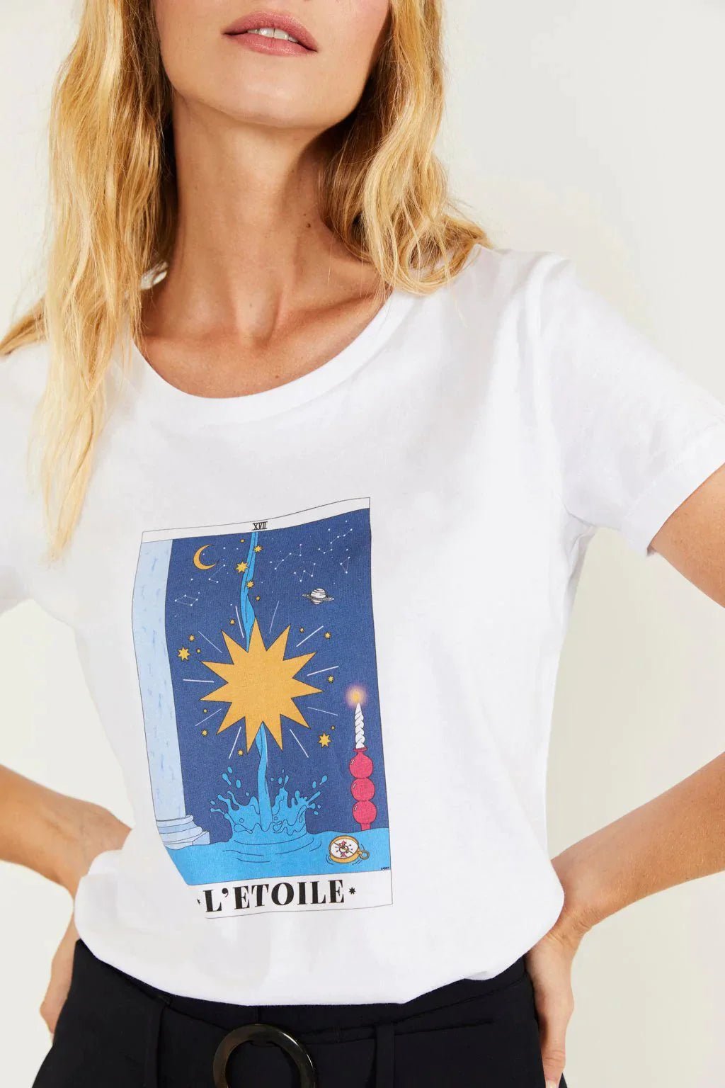 T-shirt coton biologique - L'Étoile - blanc - fairytale