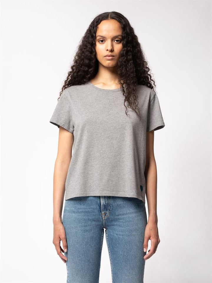 T-shirt coton biologique - Lisa Coeur - gris - fairytale