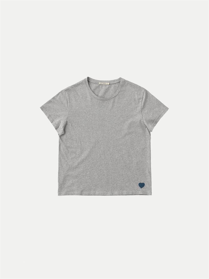 T-shirt coton biologique - Lisa Coeur - gris - fairytale