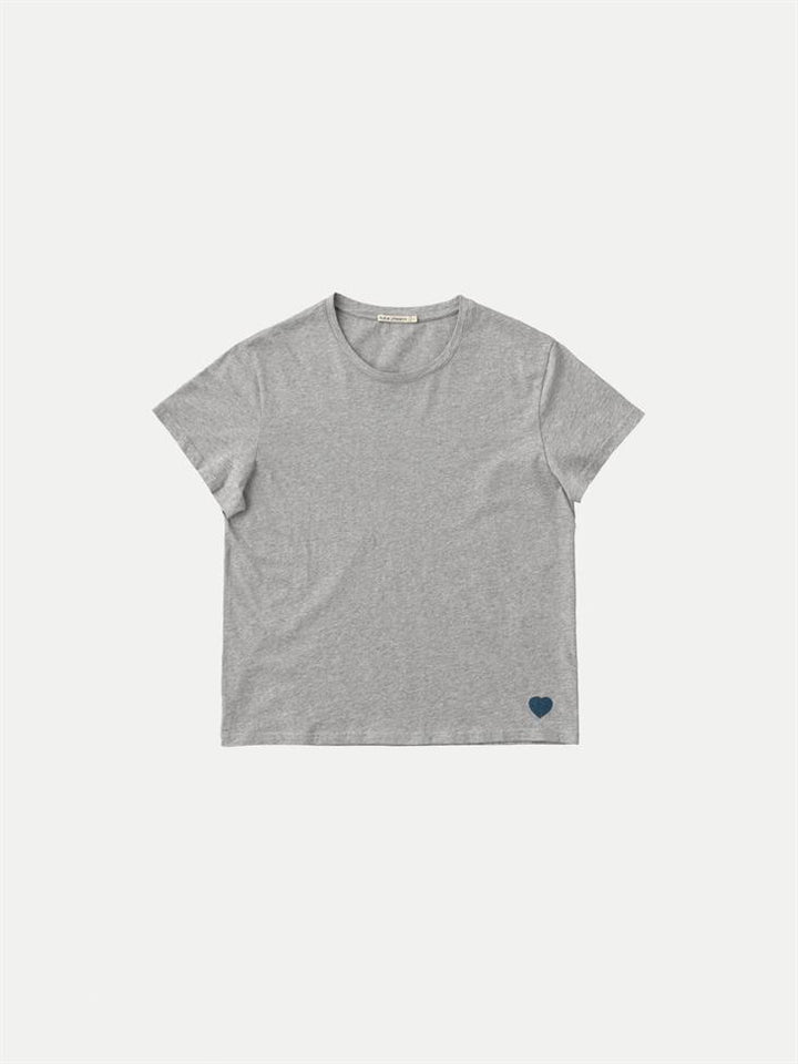 T-shirt coton biologique - Lisa Coeur - gris - fairytale