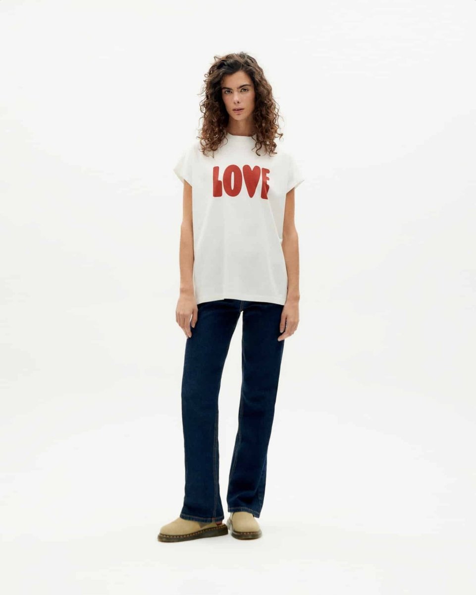 T-shirt coton biologique - Love volta - blanc - fairytale