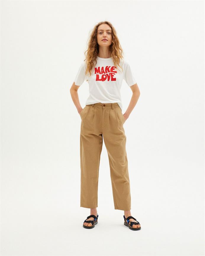 T-shirt coton biologique - Make Love - blanc - fairytale
