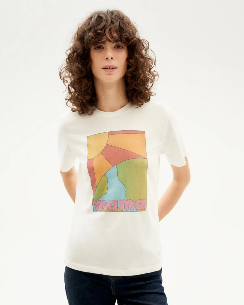 T-shirt coton biologique - Mama Juno - blanc - fairytale