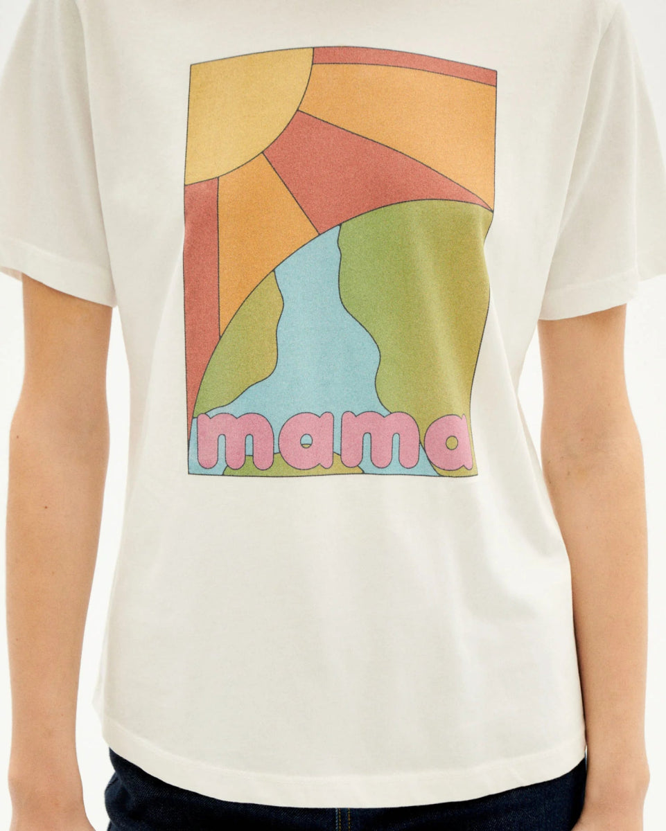T-shirt coton biologique - Mama Juno - blanc - fairytale