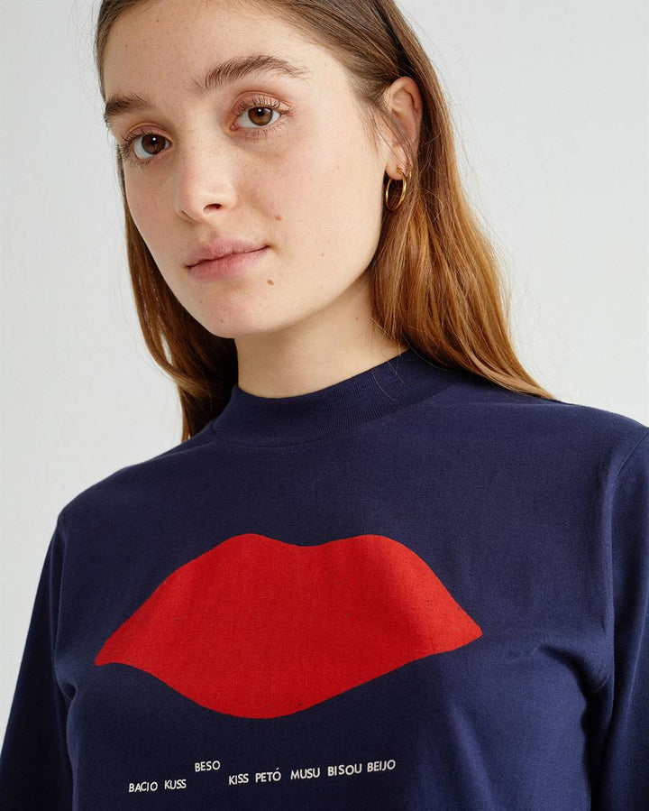 T-shirt coton biologique - Mock - bleu - fairytale