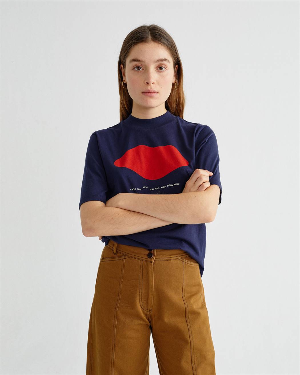 T-shirt coton biologique - Mock - bleu - fairytale