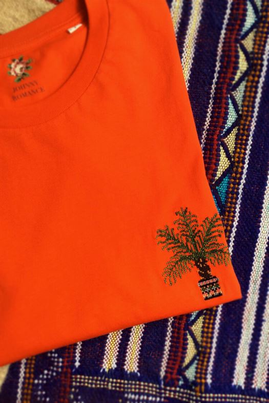 T-shirt coton biologique - Palmier - orange - fairytale
