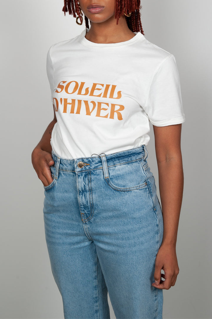 T-shirt coton biologique - Soleil d'hiver - Ivoire - fairytale