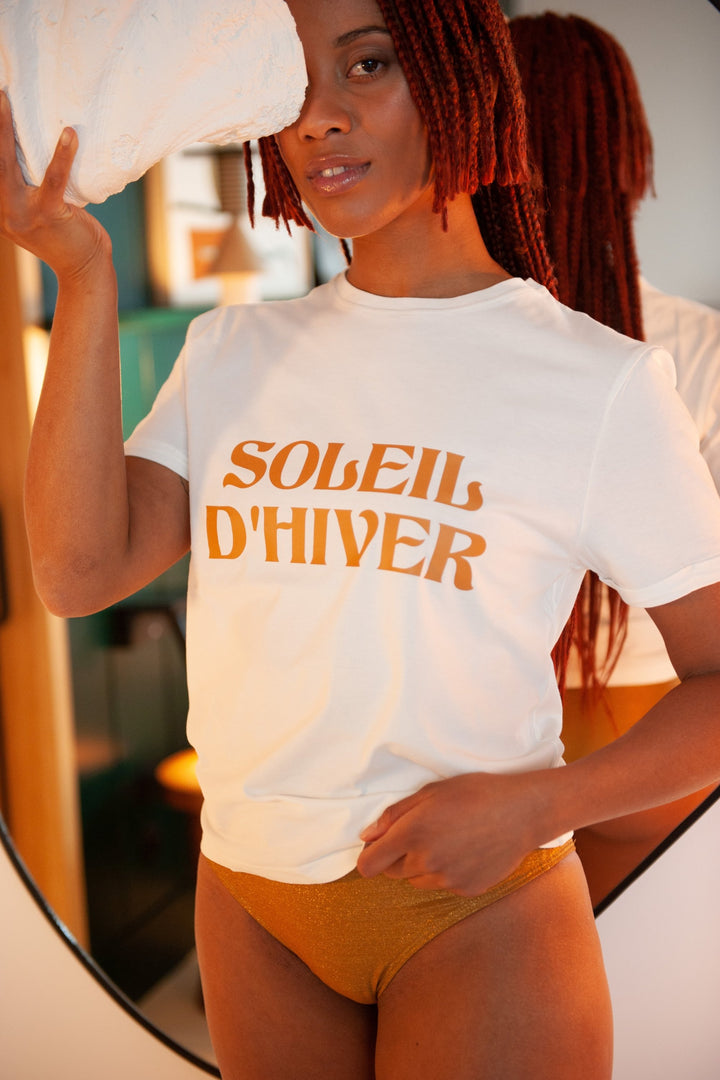 T-shirt coton biologique - Soleil d'hiver - Ivoire - fairytale
